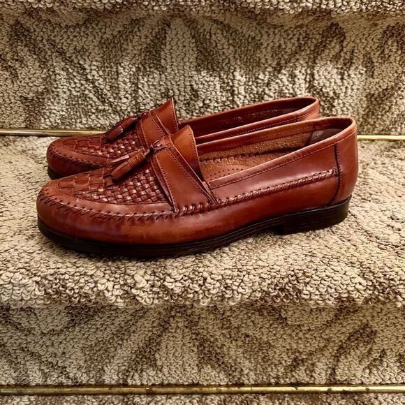 EUC Men's Giorgio Brutini Le Glove Newark Brown Leather Loafers Shoes Size 11 M - Picture 3 of 6